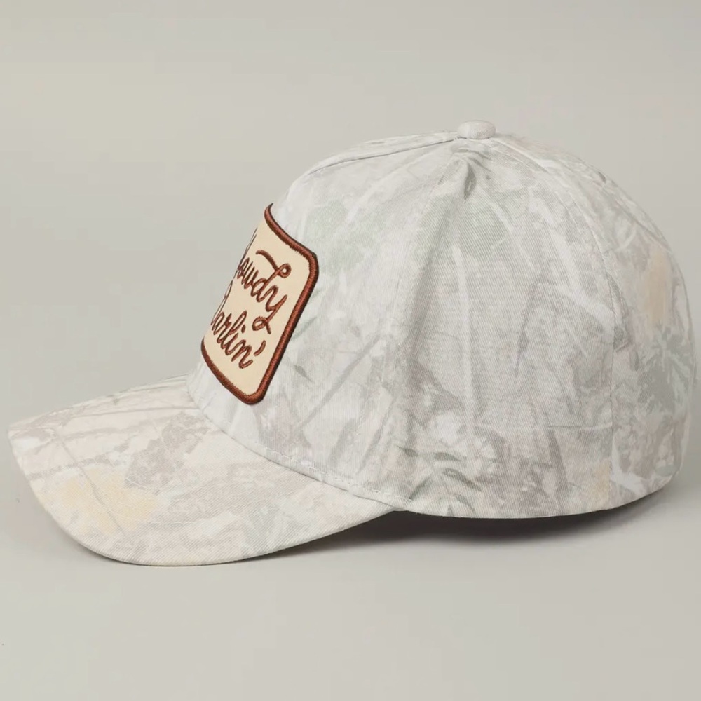 Howdy Darlin' Embroidered Patch Baseball Cap - Cream - Picture 4 of 5